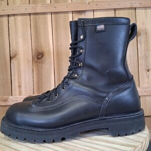 Danner Super Rain Forest 8" Boots Mens 12 EE Black Waterproof 200g Insulated USA